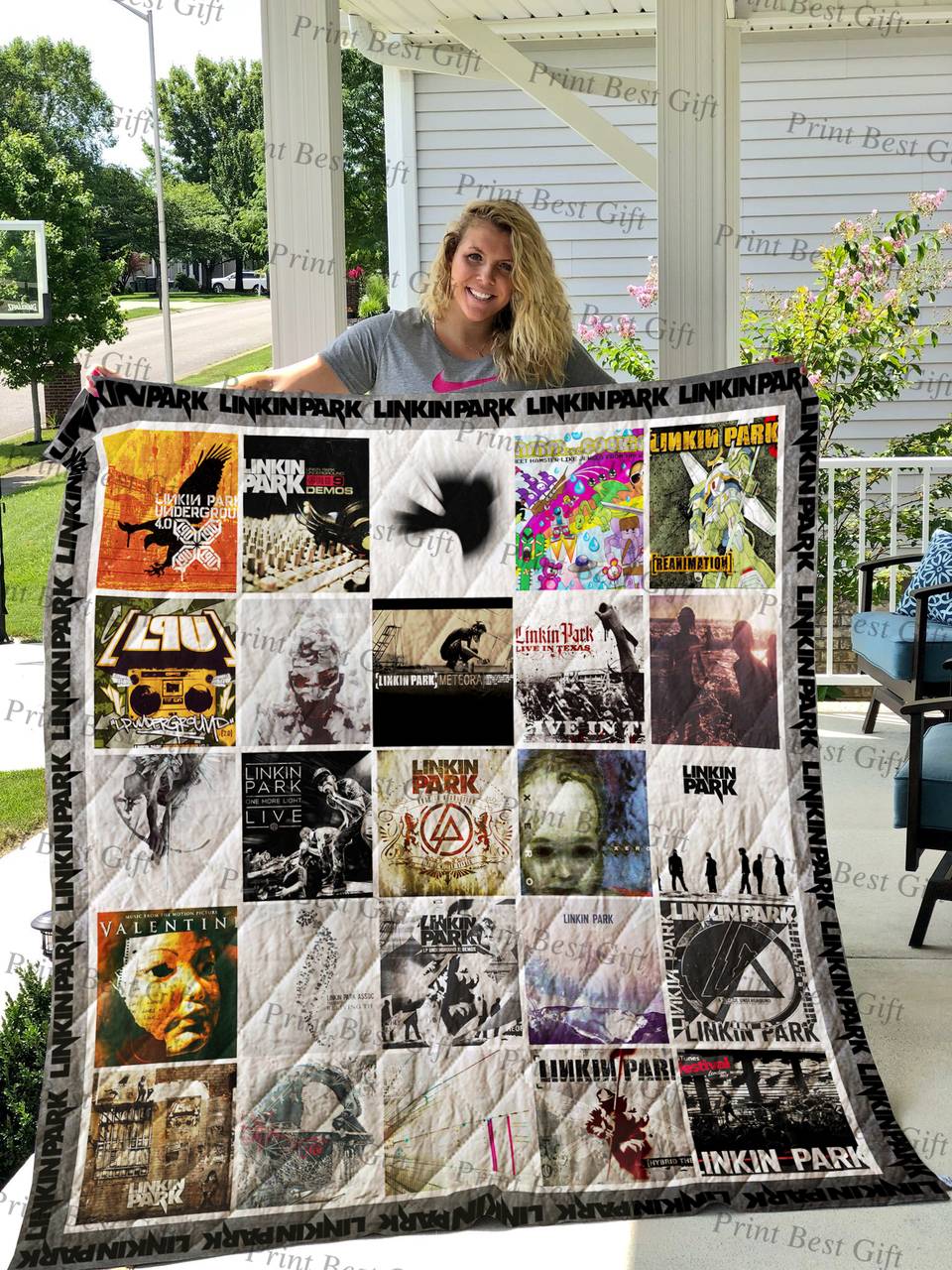 Linkin Park Albums Cover Poster Quilt 2 and Home Decor