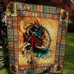 Lion Headman Quilt Blanket  Quilt and Home Decor