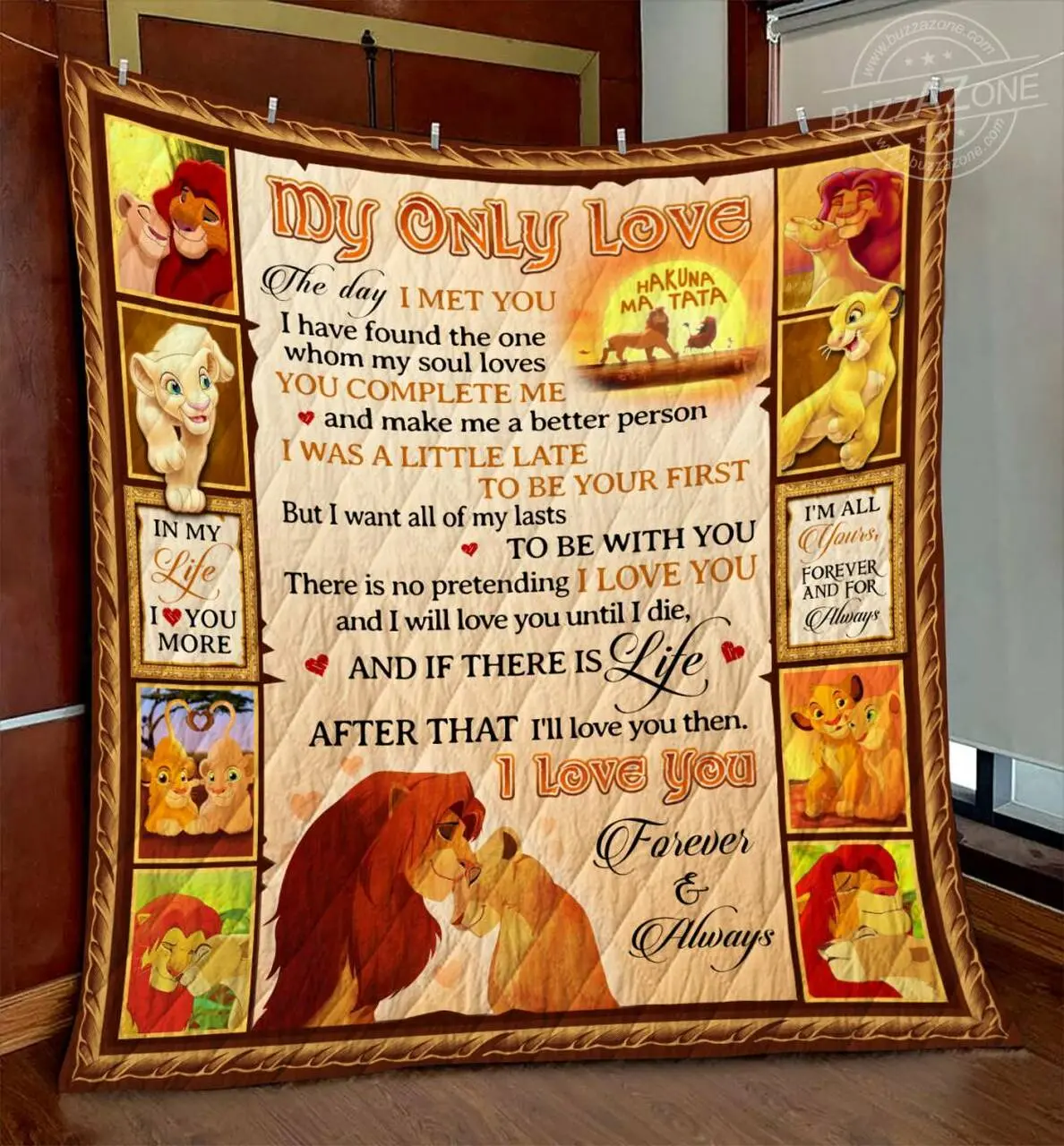 Lion King My Love All Of My Lasts Quilt Gg and Home Decor