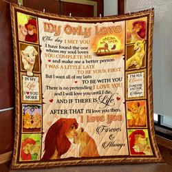 Lion King My Love All Of My Lasts Quilt Gg and Home Decor