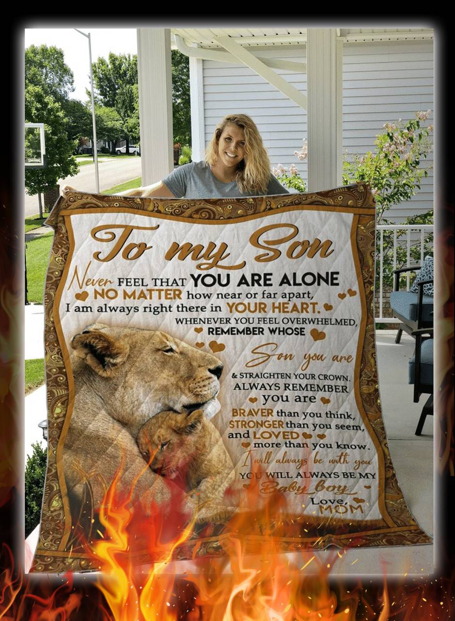 Lion To My Son Love Mom Quilt and Home Decor