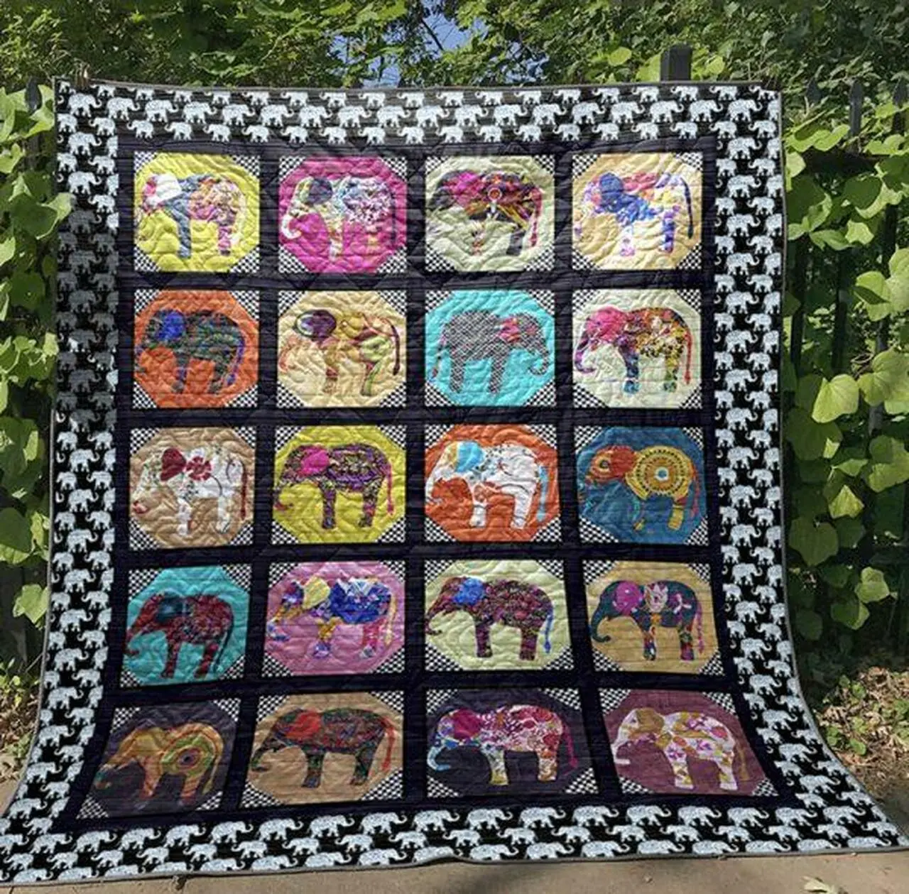 Little Elephants Quilt Blanket Tm99 Quilt and Home Decor