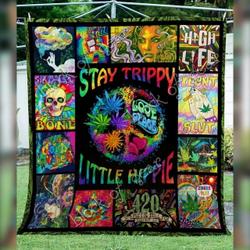 Little Hippie Ah Quilt Derqzg and Home Decor