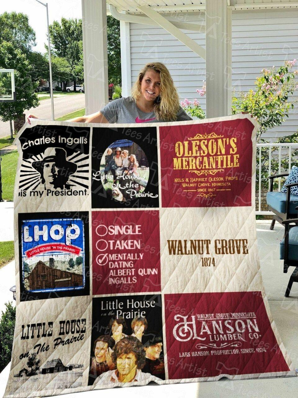 Little House On The Prairie Quilt Blanket 01129 and Home Decor