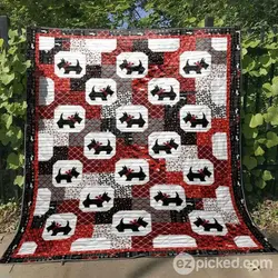 Little Scottie Quilt Blanket Tt99  Quilt and Home Decor