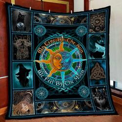 Live By The Sun Feel By The Moon Quilt Blanket and Home Decor