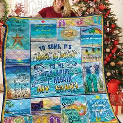 Live Love Beach Quilt Jkw and Home Decor