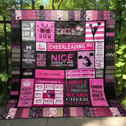 Live Love Cheer Quilt Blanket Hn57  Quilt and Home Decor