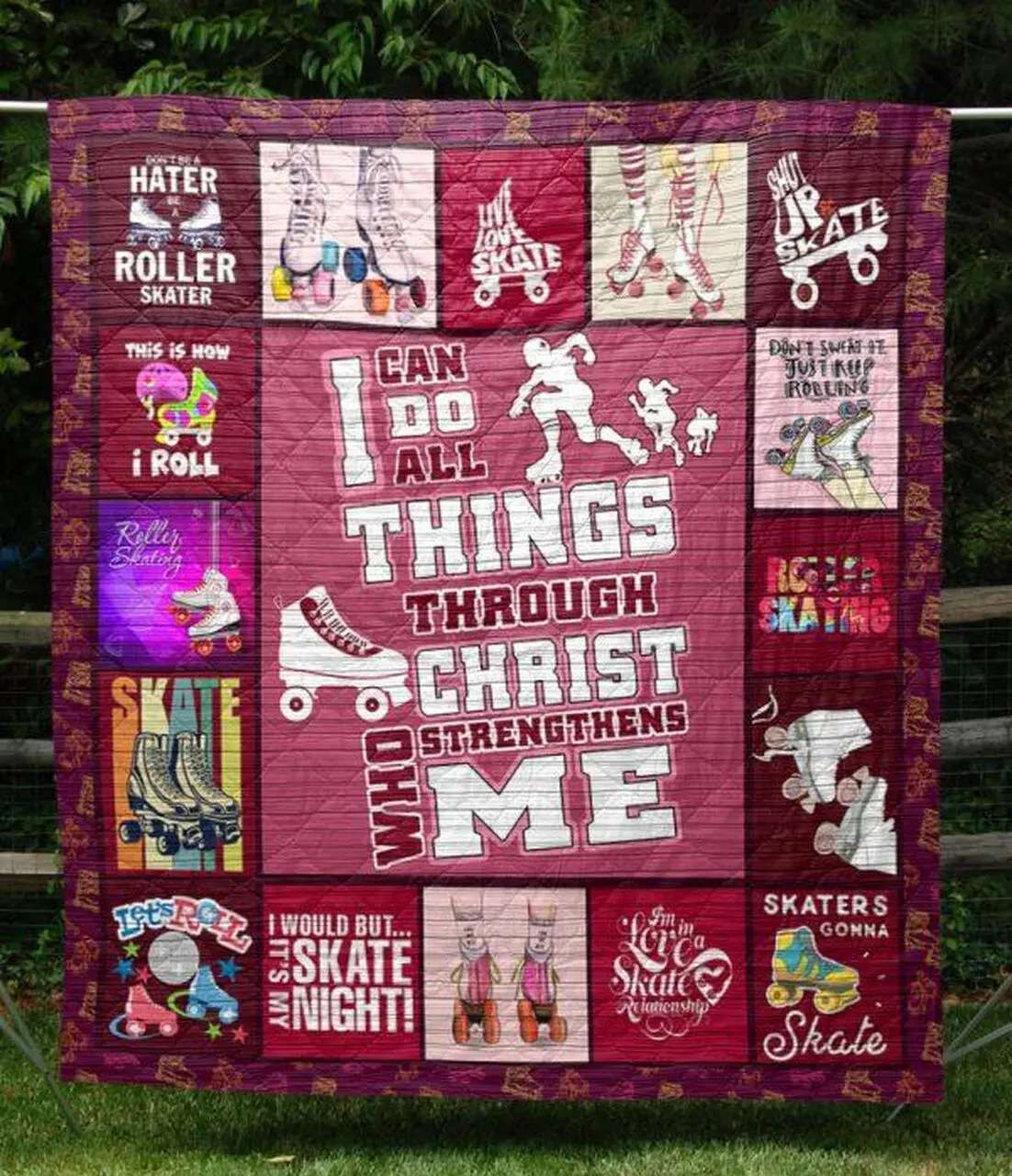 Live Love Skate Quilt Blanket Tm99 Quilt and Home Decor