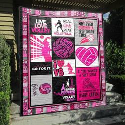 Live Love Volleyball Quilt Blanket Vh09  Quilt and Home Decor