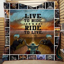 Live To Ride Clm1111340 Quilt Blanket and Home Decor