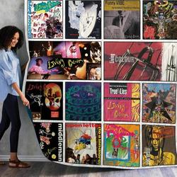 Living Colour Singles Album Quilt Blanket 01 and Home Decor