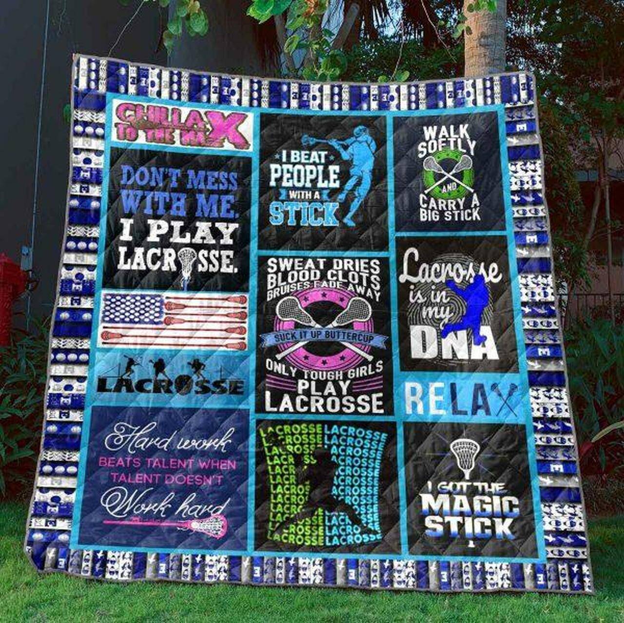 Living The Lax Life Quilt Blanket Ylh5 Quilt and Home Decor