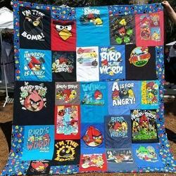 Ll Angry Bird Quilt Blanket and Home Decor
