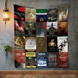 Ll Bram Stoker Quilt Blanket and Home Decor