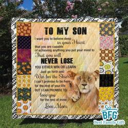 Ll Father And Son Quilt Blanket and Home Decor