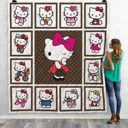 Ll Hello Kitty Lv Quilt Blanket and Home Decor