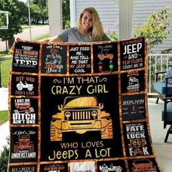 Ll Jeep Car Quilt Blanket and Home Decor