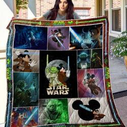 Ll - Mickey Yoda Quilt Blanket Lc1 and Home Decor