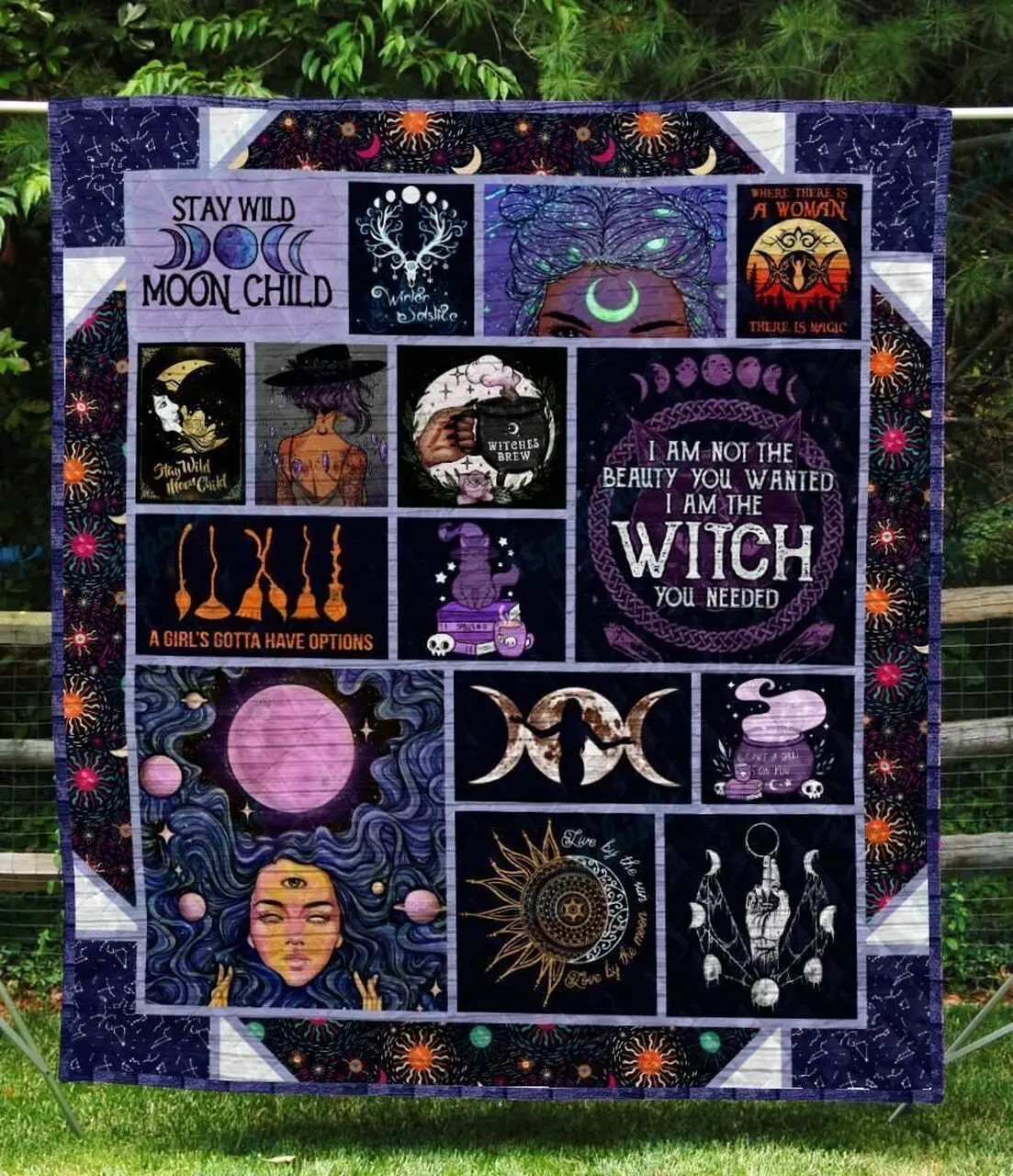Ll Moon Child Quilt Blanket and Home Decor