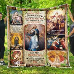 Ll Virgin Mary Quilt Blanket and Home Decor