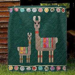 Llama Ph130519 Quilt Blanket and Home Decor