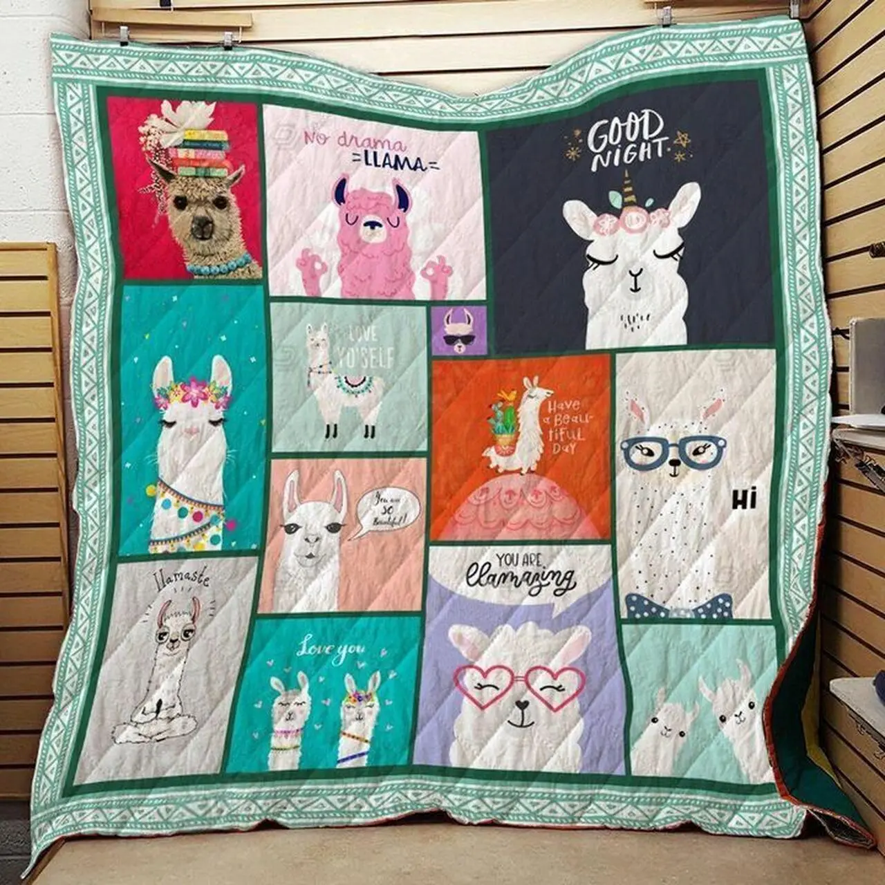 Llama You Are Llamazing Quilt Blanket Great Customized Blanket Gifts For Birthday Christmas Thanksgiving and Home Decor