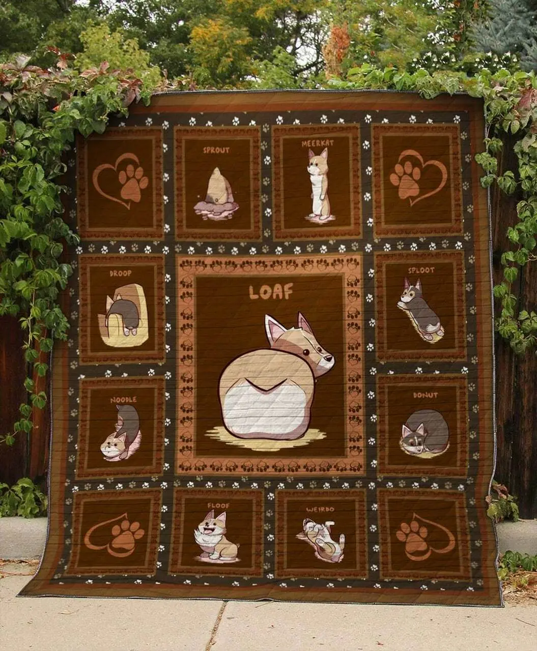 Loaf Corgi Quilt and Home Decor