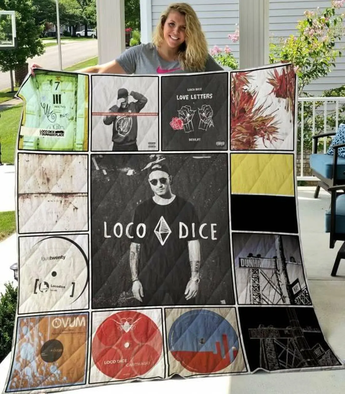 Loco Dice Quilt Blanket M100605 Quilt and Home Decor