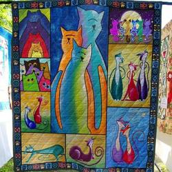 Long Tail Cat Quilt Blanket  Quilt and Home Decor