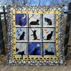 Looking Out Kitties Quilt Blanket Ytp0  Quilt and Home Decor