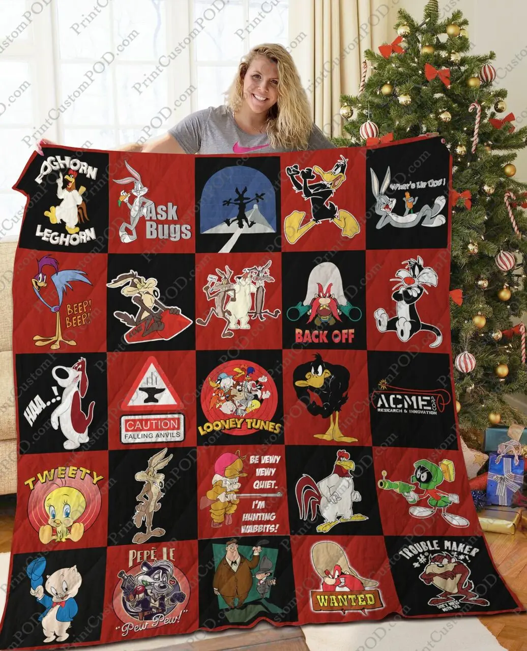 Looney Tunes Quilt Blanket Ver 25 and Home Decor