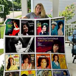 Loretta Lynn Quilt Blanket and Home Decor