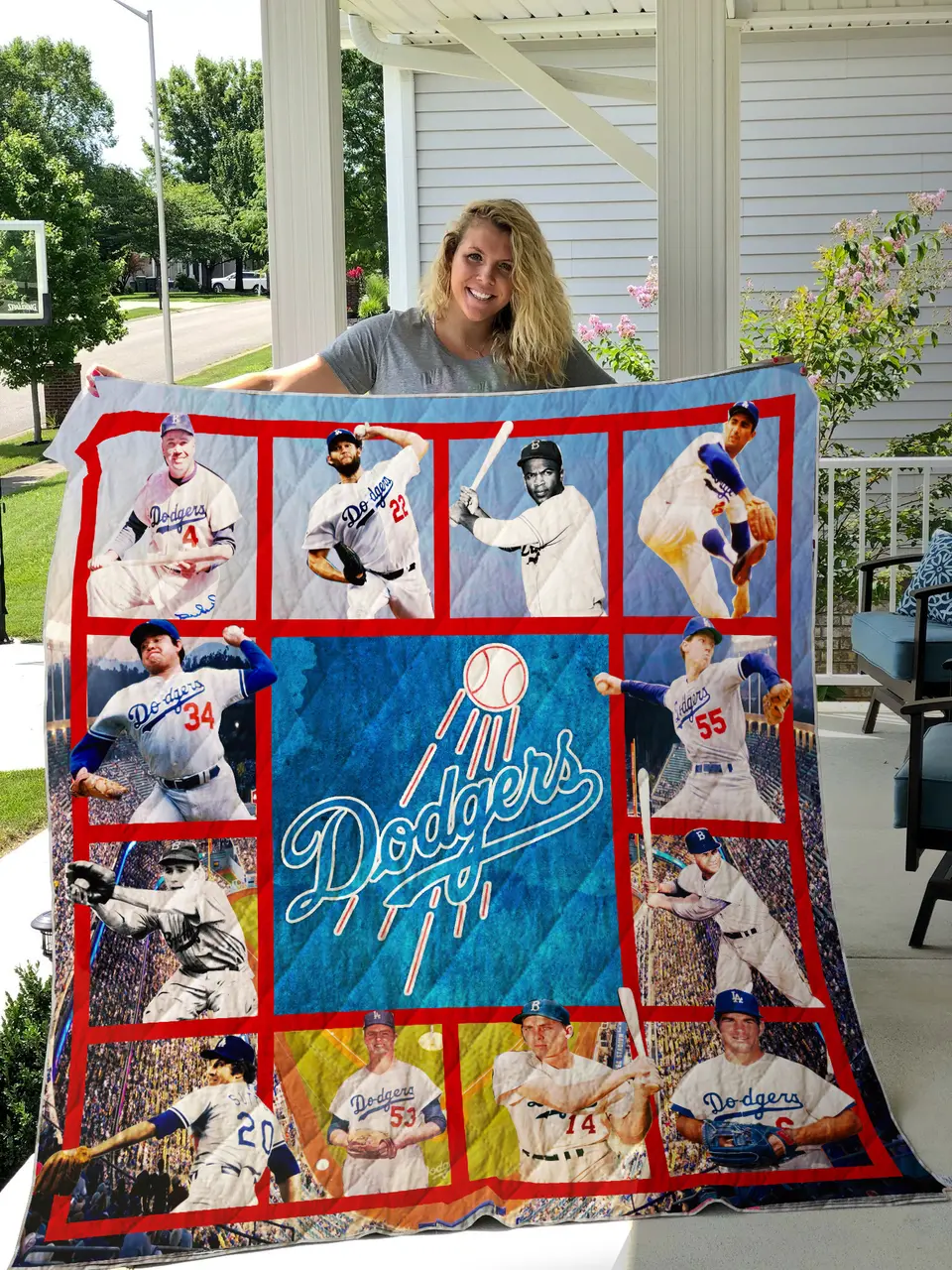 Los Angeles Dodgers Quilt Blanket and Home Decor