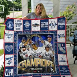 Los Angeles Dodgers Ws2020 Ver 23 Quilt Blanket and Home Decor