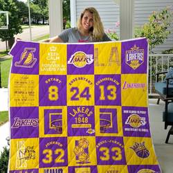 Los Angeles Lakers Custom Quilt Blanket 01 and Home Decor
