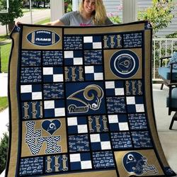Los Angeles Rams Quilt Blanket 03 and Home Decor
