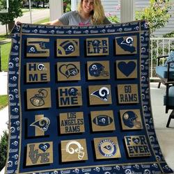 Los Angeles Rams Quilt Blanket 04 and Home Decor