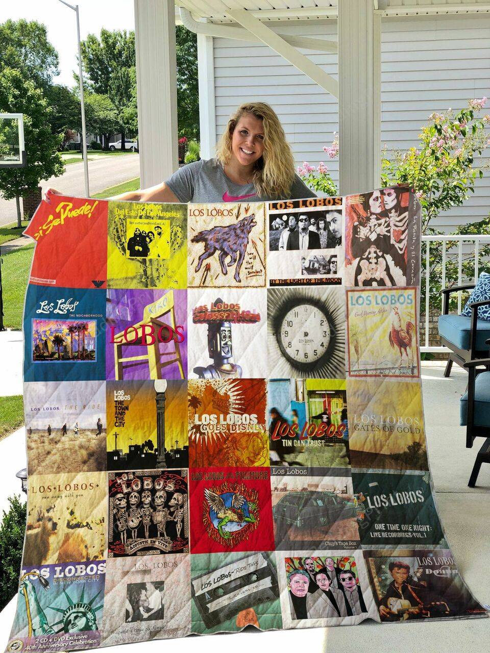 Los Lobos Quilt Blanket and Home Decor