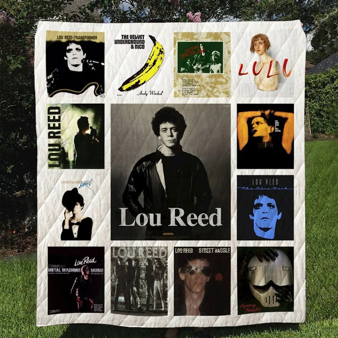 Lou Reed Quilt Blanket and Home Decor