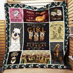 Love Alpaca Blanket Th1707 Quilt and Home Decor