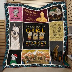 Love Alpaca Quilt Blanket TH1707 and Home Decor