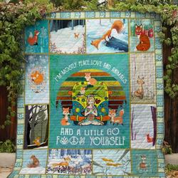 Love And Animals Fox Quilt and Home Decor