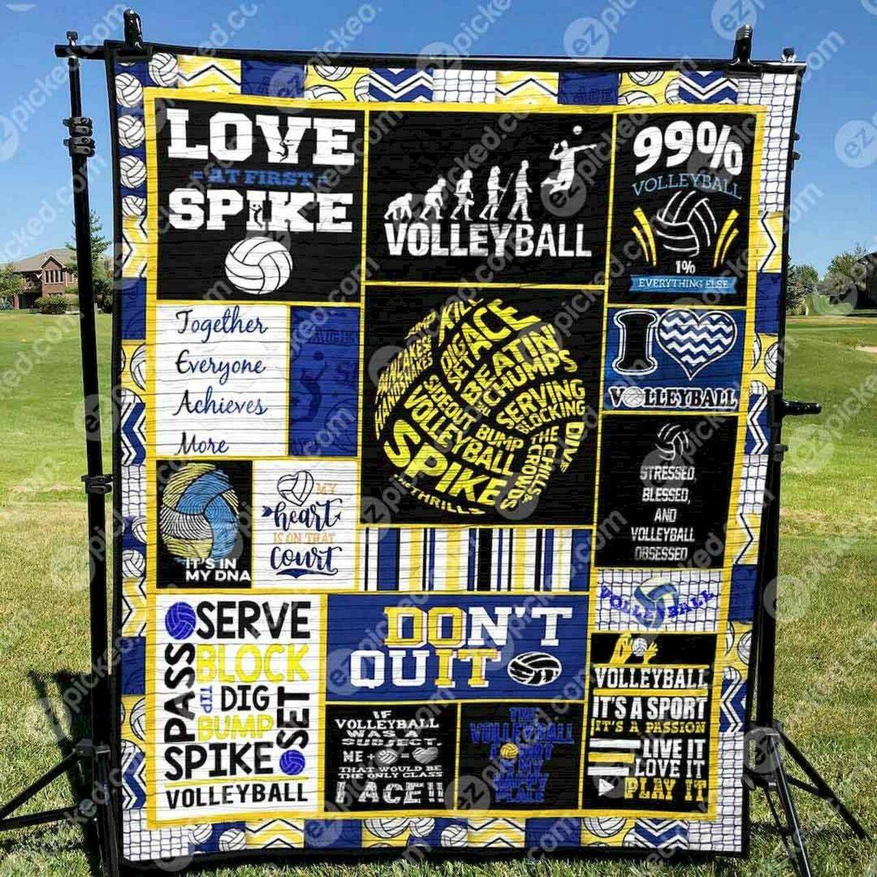 Love At The First Spike Volleyball Clt150640 Quilt Blanket and Home Decor