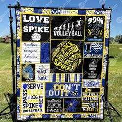 Love At The First Spike Volleyball Clt150640 Quilt Blanket and Home Decor