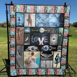 Love Ballet Quilt Blanket Ht10  Quilt and Home Decor