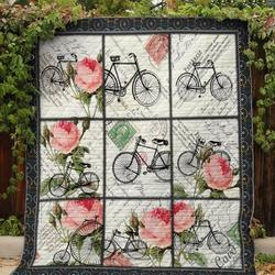 Love Bicycle Quilt and Home Decor