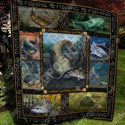 Love Fishing Like 3D Personalized Customized Quilt Blanket 1036 and Home Decor