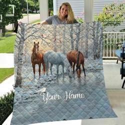 Love Horse Like Quilt Blanket and Home Decor