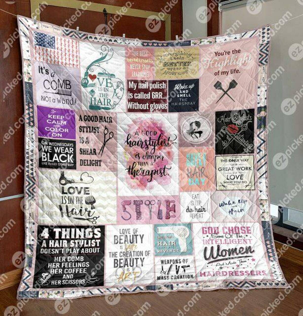 Love Is In The Hair Quilt Blanket Ytp0 Quilt and Home Decor
